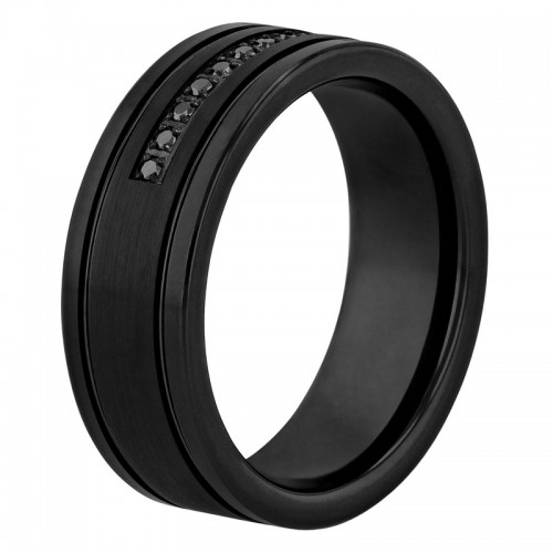 1/10 CTW Black Diamond Tungsten Black IP 8MM Band