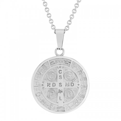 Stainless Steel Religious Medallion Pendant