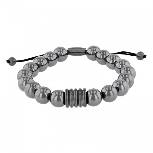 Stainless Steel Hematite Bead Bolo Bracelet