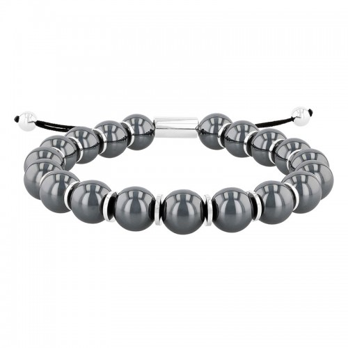 Stainless Steel Hematite Bead Bolo Bracelet