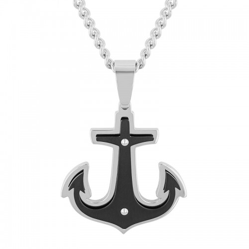 Men's Stainless Steel Anchor Pendant