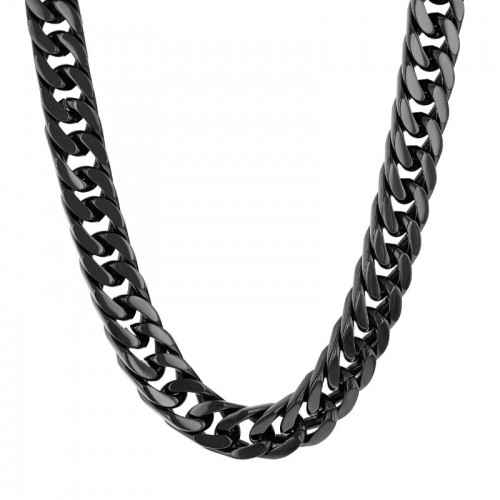 High Polish Stainless Steel Black Finish Curb Link Fashion Chain