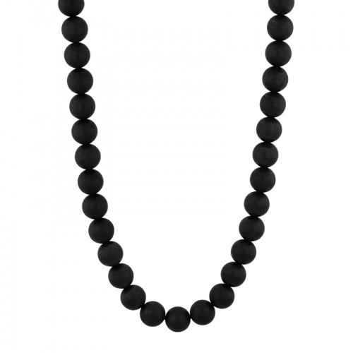 Stainless Steel Matte Onyx Necklace