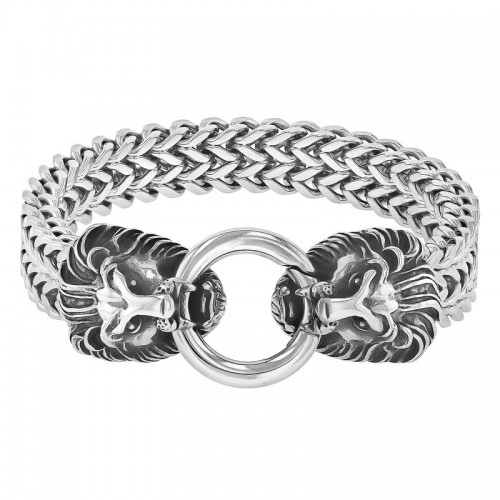Stainless Steel Lion Clasp Bracelet