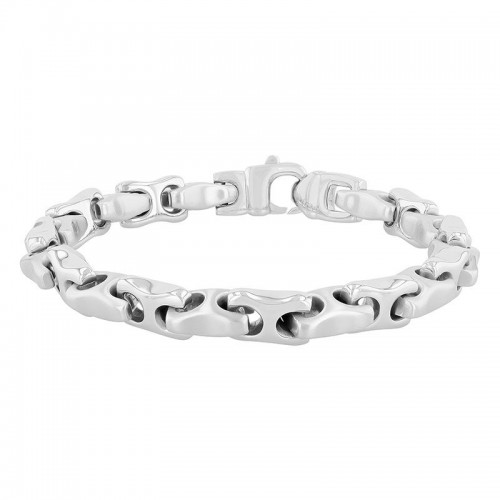 Stainless Steel Puff Mariner Link Bracelet