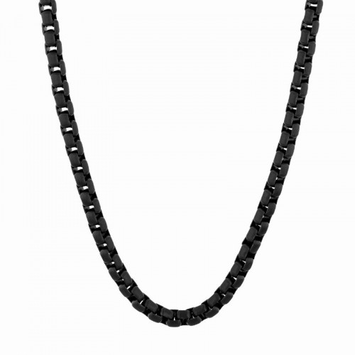 Stainless Steel Black Finish Box Link Fashion Chain