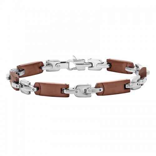 Brown Finish Stainless Steel Men's Bracelet