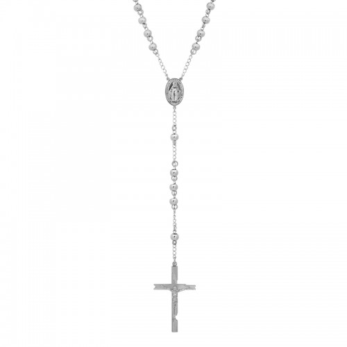 Stainless Steel Rosary Necklace