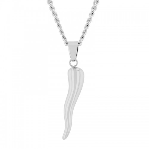 Stainless Steel Italian Horn Pendant