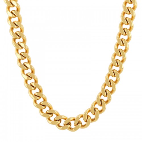 Stainless Steel w/ Yellow Finish 24' Inch Franco Chain