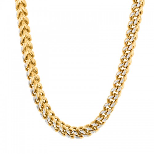Yellow Stainless Steel Men's Franco Chain