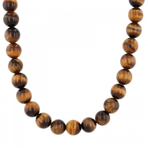 Stainless Steel Tiger Eye Necklace