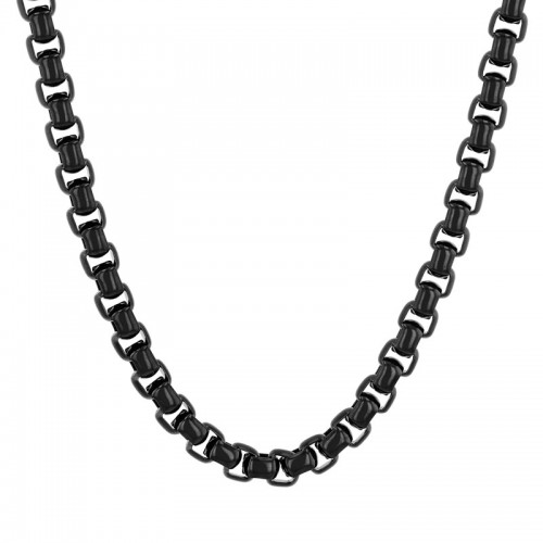 Men's Black Finish Stainless Steel Chain