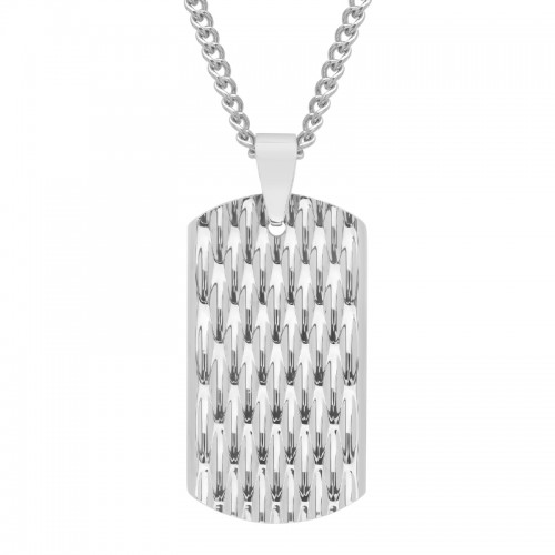 Stainless Steel Polished Dog Tag Pendant