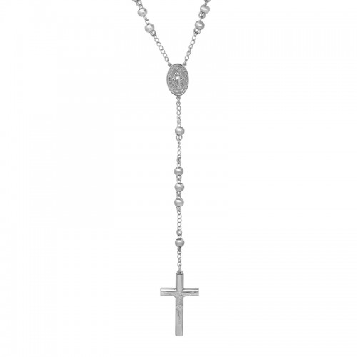 Stainless Steel Men's Rosary Necklace